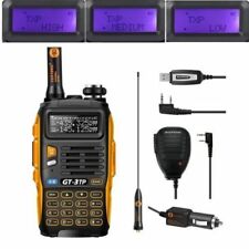 New Baofeng GT-3TP MarkIII 1/4/8W Dual UHF VHF Talky Walky w/ Haut Parleur Cable