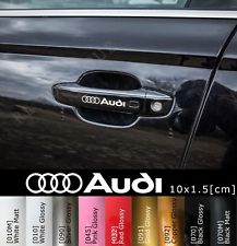 4x AUDI Logo Car Door Handle Vinyl Decal A4 A5 A6 A7 A8 Auto Aufkleber Türgriff