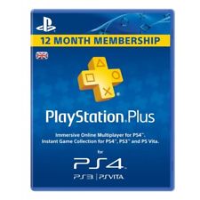 12 Month Playstation PS Plus(Ps4-Ps3-Vita) (NO CODE) 