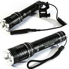 TORCIA PILA LED RICARICABILE POLICE CON ATTACCO FUCILE CONTROLLO REMOTO 100M 911