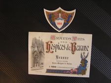 01 ETIQUETTE HOSPICES DE BEAUNE 1959 BEAUNE CUVEE GUIGONE DE SALINS