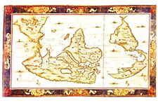 PLANISPHÈRE DE NICOLAS DESLIENS - TRÈS BELLE REPRODUCTION EXCLUSIVE RARE NEUVE