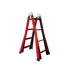 Scala telescopica acciaio 5+5 altezza massima 498 cm con cerniere automatiche 