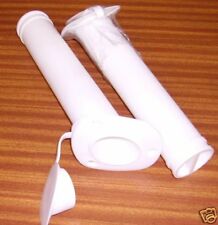 LOT DE 2 porte canne nylon encastrés blanc