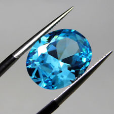7.38ct Unheated Saphir Bleu Clair Coupe Ovale 10X12mm Diamant Pierre Précieuse
