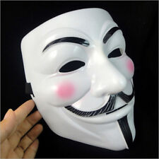 746| Masque V Pour Vendetta-Blanc PVC-Anonymous Guy Fawkes Adulte-Déguisement