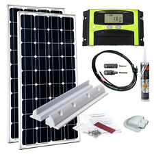 200W Wohnmobil Caravan Solaranlage Mono 12V Solar Set LCD Laderegler TOP PREIS !