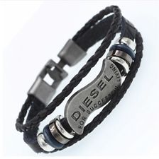 BRACCIALE UOMO DONNA DIESEL IN PELLE PU INTRECCIATO 