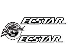 2 x Ecstar Sponsoren Aufkleber viele Farben Größe 16 cm x 2,3 cm ANSEHEN