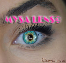Colored Contact Lenses Kontaktlinsen Turquoise H30 Lens Color 1 Year MYSA LENS