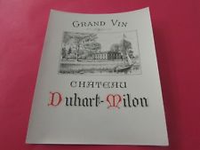RARE ETIQUETTE PAUILLAC GRAND CRU CLASSE CHATEAU DUHART-MILON