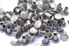 100x einteilige Hohlniete Nieten von Stocko Typ NS 4/6, Altmessing, Ø7 mm  