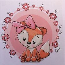 ♥ 1 Bügelbild Fuchs Transferfolie dunkle helle Stoffe ♥ reborn little tiny world