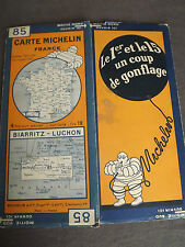 carte michelin 85 biarritz luchon  1929
