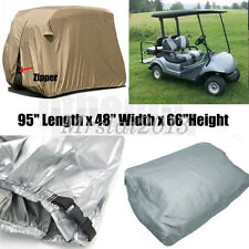 95" 2 Passenger Golf Cart Cover Vents Zippered Sliver For EZ Go Club Yamaha Golf