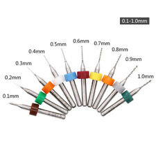 10Pcs Micro  0.1-1.0mm Forets Carbure De Tungstène Drill Bits Pour PCB CNC