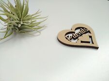 10x Friends Word Inside Heart, personalised gift, Craft, Embellishment,Scrapbook