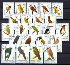 set of 22 used bird themed stamps