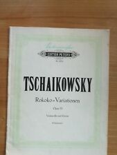 Noten. Tschaikowski. Rokoko-Variationen op. 33. Klavierauszug.