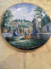 Superbe plat en faience Italienne signé  48 cm 