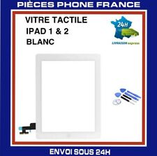VITRE ÉCRAN TACTILE BLANC COMPLET PRÉ ASSEMBLÉ IPAD 1&2