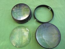Loupe cartes photos 2 cerclages métal noir 3 lentilles bombées Dia. 13,4 cm