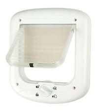 Katzenklappe Freilauftür Katzentür - Cat Flap - 25 x 31 cm weiss