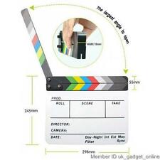 Acrylic Clapboard Dry Erase Director Film Movie Clapper Board Slate 9.6 * 11.7