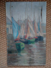 Tableau à restaurer "Marine Bretonne" signée H.Philippot