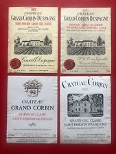 4 étiquettes / wine labels SAINT EMILION Grand Cru Classé