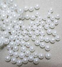 100 Perlen perlmutt weiß Hochzeit Wachsperlen 14mm Perle Dekoperlen Deko