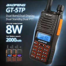 Baofeng GT-5TP VHFUHF *8W* HP Dual PTT Kernel Upgrade Radio 2000mAh Takie Walkie