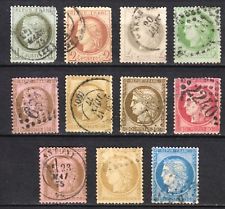 ++ TB SERIE DES CERES DENTELES YT N°50 A 60 OBLITERES COTE + 200€ ++ 