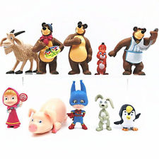 Masha et Michka lot de 10 Figurines Masha L'ours Michka jouet décoration cadeaux