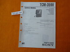 SERVICE MANUAL SONY TCM 359V english Reparatur Anleitung Schaltplan