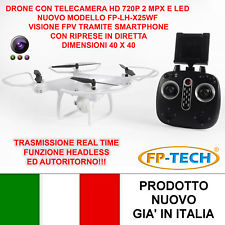 DRONE QUADRICOTTERO RADICOMANDATO LCD 4CH X2 2,4Ghz CAMERA HD VIDEO FOTO USB LED