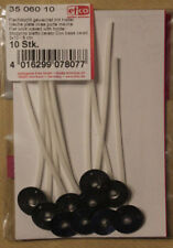 Flachdocht Kerzendocht gewachst mit Halter 8 cm lang 2 mm 10 Stück