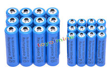 12 +12 X AA AAA rechargeable batterie1800mAh 3000mAh 1.2V Bleu pile