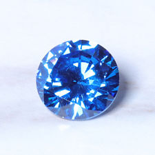 8mm 3.25ct Sea Bleu Saphir Rond Faceted Cut Shape AAAAA VVS Loose Gemstone
