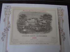 & ETIQUETTE CHATEAU LAFITE ROTHSCHILD PAUILLAC 1989 en 500 cl