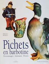 LIVRE/BOOK : PICHETS EN BARBOTINE (pichet,majolica pitcher,jug,animaux,animals)