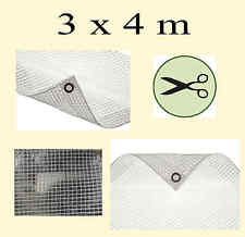 Bache armée transparente 3 x 4 metres resistance 160 grs m²