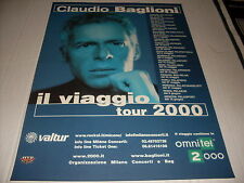 CLAUDIO BAGLIONI - LOCANDINA POSTER TOUR " IL VIAGGIO " 33 x 48
