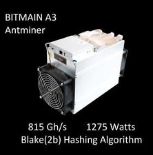 BITMAIN ANTMINER A3 Miner SiaCoin Blake(2b) 815GH/s - NEW SEALED UNIT-