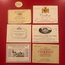 6 étiquettes / wine labels CORTON Clos des Fiètres...
