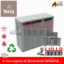 PATTUMIERA PER RACCOLTA DIFFERENZIATA MULTIPLA 3 POSTI ARMADIO RESINA ESTERNO