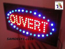 ENSEIGNE LUMINEUSE LEDS OUVERT  PANNEAU TABLEAU LUMINEUX LEDS OUVERT COMMERCE