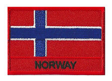 Ecusson coudre patche drapeau patch NORWAY Norvège 70 x 45 mm brodé 