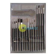 New 15 Artist Paint Brushes Set Acrylic Oil Watercolour Painting Craft Art Model
