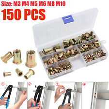 150x Nutserts RIVET écrous BRIDE écrous acier plaqué zinc écrou M3 4 5 6 8 10